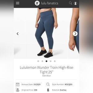 Lululemon Wunder Train Legging